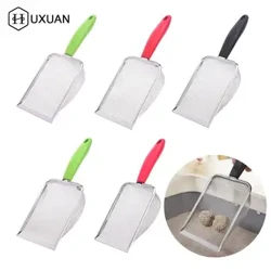 Reptil Scoops Terarium Seprai Substrat Pasir Ayakan Stainless Steel Fine Mesh Kecil Pet Cage Cleaner Sekop