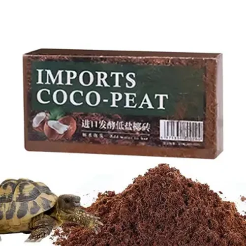 Ithir Chnó cócó Reiptíle Foshraith Snáithín Cnó cócó Nádúrtha Earc Tortoise Leapa Reiptíle Ithir Reipteach terrarium Soláthairtí Bun