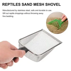 Bajs spade Reptil Terrarium strö Skopa Sand Rostfritt stål Reptiler Box Sand Spade Sköldpadda Rester Avföring Spadar