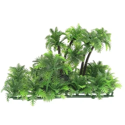 Izitshalo zase-Aquarium Plants Plastic Artificial Fish Tank Decorations Izitshalo Zasemanzini Ngaphansi Kwamanzi Utshani Obuhlaza Izihlahla zikakhukhunathi ezinesisekelo