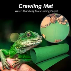 Ikhaphethi Yezilwane Ezihuquzelayo I-Absorbent Grass-like Reptile Carpet Durable Terrarium Substrate Liner Absorbent Moisturizing Aquascape