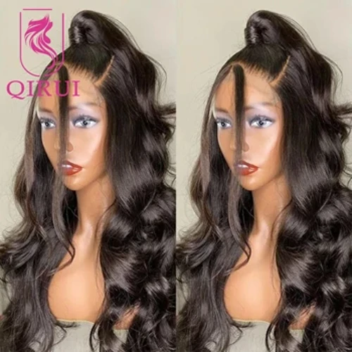Parrucche per capelli umani a onda sciolta Parrucca piena in pizzo con base in seta senza colla Parrucche piene in pizzo brasiliano pre pizzicato per capelli umani da donna