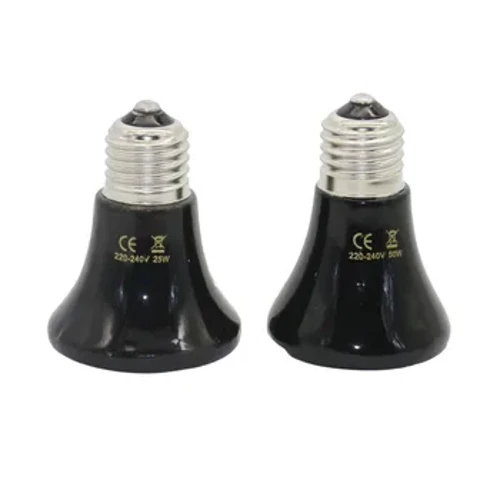 Pet Reptile Far Infrared Ceramic Heating Lamp Heat Emitter Light Bulb 25W 50W 75W 100W For Reptile Animals Heater Brooder 1 Pc