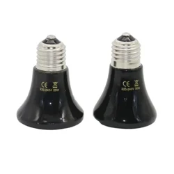 Pet Reptile Far Infrared Ceramic Heating Lamp Heat Emitter Light Bulb 25W 50W 75W 100W For Reptile Animals Heater Brooder 1 Pc