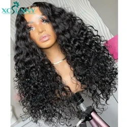 Peluca de encaje completo con Base de seda rizada, pelucas de cabello humano con parte superior de seda 5x5, sin pegamento, densidad de 150, peluca completa de encaje transparente HD prearrancada