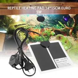 14*15cm roomajate küttepadi Reguleeritav temperatuurikontroller Inkubaatori roomajate tarvikud Ant Farm Heat Mat 5W 220-240V