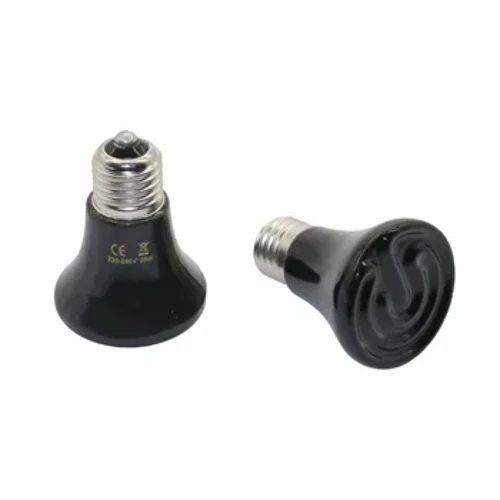 Māmā Hoʻomaʻamaʻa Pet E27 25W~100W Liʻiliʻi Conical Ceramic Emitter Heat Bulb ʻEleʻele no ka Reptile Pet Brooder Lamp 1Pc