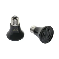 Solas Téamh Peataí E27 25W~ 100W Beaga Cónúil Astaithe Ceirmeacha Bolgán Teas Dubh Do Reiptíl Lampa Brooder Peataí 1Pc