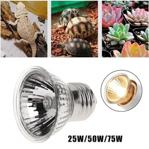220V 25W 50W 75W uy hayvonlari sudralib yuruvchi toshbaqa isitish lampasi orqa isitish nuri UVA UVB toʻliq spektrli ultrabinafsha lampochka E27
