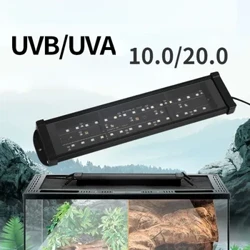 UVA+UVB Reptil Full Spectrum LED-lys Skilpadde Lizard Snake Terrarium Solbad Varmelampe 10.0 20.0 Sollampe Solbad Varmelampe