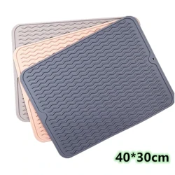 Ốp Món Ăn Thảm Sấy Độ Dày Chịu Nhiệt Trivet Khay Nhỏ Giọt Cốc Đế Lót Ly Chống Trơn Trượt Nồi Bàn Phụ Kiện Nhà Bếp