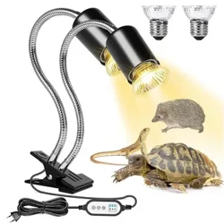 Reptil Light Habitat Basking Heat Lampe med 360 roterbar Clip Cycle Timer Dæmpbar Switch Fuldspektrum sollampe til skildpadde