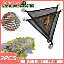 2 Pack Baart Dragon Hängmatt Eidechs Lounger Leeder Hängbett Accessoiren Reptil Habitat Terrarium Dekoratioun Fir Be