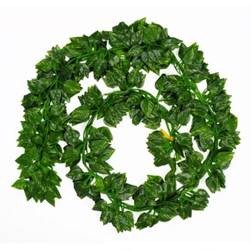 1 Pcs/220cm Reptile Vine Leaves Reptiles Terrarium Decor Lizard Chameleons Habitat Piʻi hoʻomaha Nā mea kanu mea kanu lau waina.