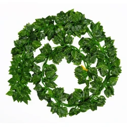 1 stk/220 cm Krypdyr vinblader Reptiler Terrarium Dekor Øgle Kameleoner Habitat Klatreresten Kunstige planter Vinblader