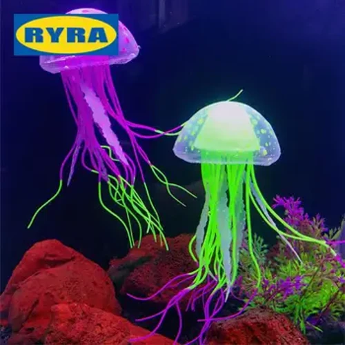 Efect de înot artificial Meduze Acvariu Decorare rezervor de pește Subacvatic Plant viu Ornament luminos Peisaj acvatic 1buc