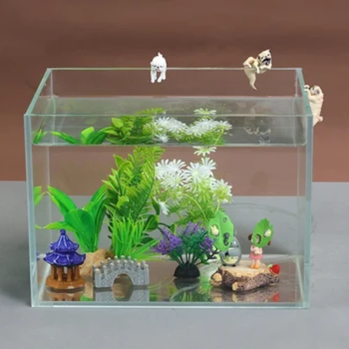 Ornamente creative pentru câini pentru acvariu, simulare, rășină, desene animate, cățărare, câini, pandantiv, rezervor de pește, decor peisagistic de perete
