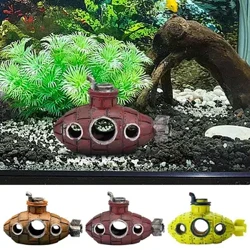 Cá Trang Trí Bể Cá Phụ Kiện Vintage Nhựa Tàu Ngầm Phong Cảnh Rùa Cá Trang Trí Bể Cá Cho Betta