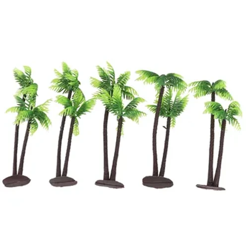 5Pcs Kënschtlech Palmenbam Fir Dekoratioun Mini Simulatioun DIY Bonsai Handwierk Miniatur Plastik Planzen Fir Aquarium Fësch Tank