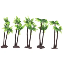 5 db mesterséges pálmafa díszítéshez Mini szimuláció barkácsolás bonsai kézműves miniatűr műanyag növények akváriumi akváriumhoz
