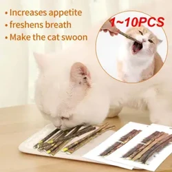 1 ~ 10PCS 세트 Catnip 스틱 천연 고양이 청소 치아 어금니 치약 스틱 어금니 치약 스틱 청소 치아 애완 동물 액세서리