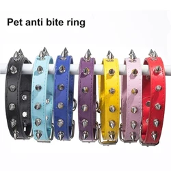 Collar Madra Leathar Cat Muince Peataí spiked Madraí Le haghaidh Madraí Beaga Meánmhéide Cait Muineál Strap Pet Táirgí Accessories