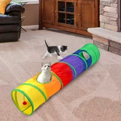 Kucing Terowongan Tabung Lipat Kucing Mainan Kitty Training Interaktif Menyenangkan Mainan Terowongan Bosan untuk Anak Kucing Kucing Perlengkapan Hewan Peliharaan Kucing Aksesori