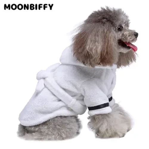 Husdjurshund Morgonrock Pyjamas Sovkläder 5 färger Mjuka Mascotas Husdjursbadtorkning Handduk Kläder Hund Katter Chien Perros Tillbehör