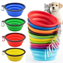 350ML Silicon Có Thể Gấp Lại Bát Thú Cưng Di Động Chó Con Hộp Đựng Thực Phẩm Ốp Ăn Cho Cắm Trại Ngoài Trời Phụ Kiện Cho Chó