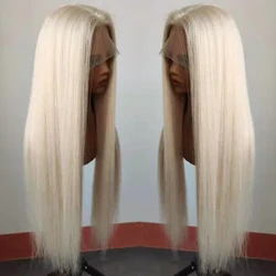 60 Biondo Cenere 13x5 Seta Top Lace Ftontal Parrucca Capelli Umani Vergini Europei Pesante Trasparente Base di Seta Parrucche Del Merletto Attaccatura Dei Capelli Naturale