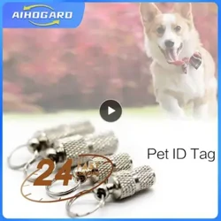 Cho Thú Cưng Chó Mèo Chống Mất Nhãn Địa Chỉ Lưu Trữ Ống Mặt Dây Chuyền Thú Cưng Mini Đa Năng Kim Loại Thẻ Nhận Dạng Vòng Cổ Phụ Kiện Thú Cưng