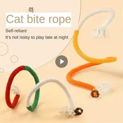 Cotton rhaff cath crafu rhaff Tegan cnoi sy'n gallu gwrthsefyll brathiad Paw Claw Amddiffynnydd dodrefn crafu Teganau Pos Cat Affeithwyr