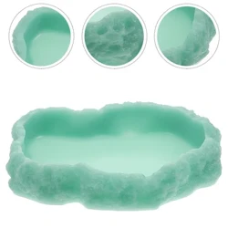Kiʻi ʻai meaʻai Reptile Resin ipu wai meaʻai meaʻai kīʻaha meaʻai wai moʻo manu honu Nā holoholona hānai terrarium.