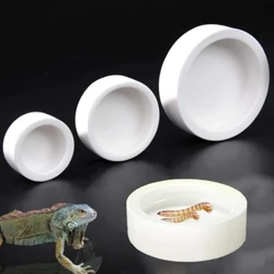 Reptile Food Bowl Anti-Escape kerámia adagolótál Hüllő vizestál Remete Rák Leopard Gecko Kaméleon Kukorica Kígyóhoz Y5GB
