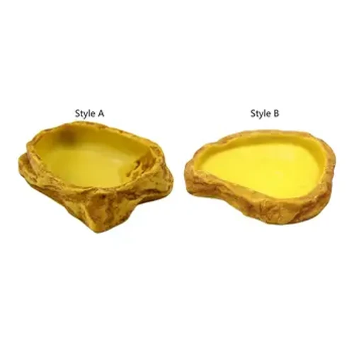 Bò Sát Nước Bát Xe Tăng Trang Trí Nhựa Terrarium Nước Món Ăn Bò Sát Món Ăn Cho Ếch Rùa Tắc Kè Hoa Rùa Râu Rồng