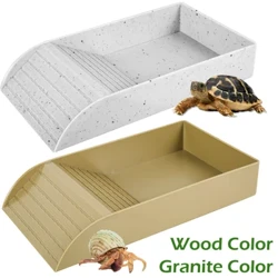Mias Bia Turtar Reptile Babhlaí Bia Uisce Mias le Rampa Frith-duillín In-ath-inúsáidte Turtar Reptile Linn Accessories Gnáthóg Turtar