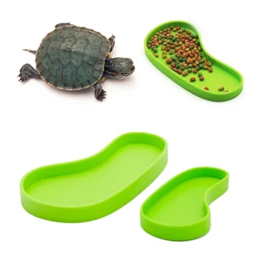 Kisállat hüllő etető lánctalpas tál mosdó szökőkút teknős vízi kisállat kellékek S/L