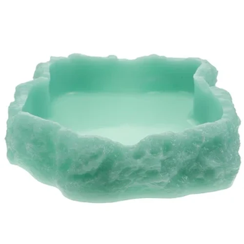 Reptile Bowl Dish Water Feeding Terrarium Luminous Gecko Resin Decor Πλάκα τροφοδοσίας χελώνας Glow Snake Tank Dark Lizard Delicate