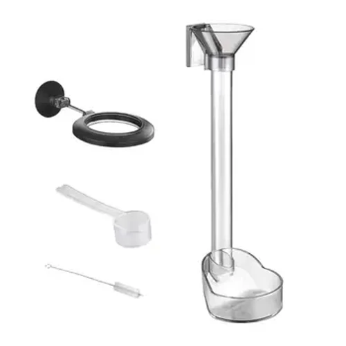 Aquarium Feeding Tube ล้างถังปลากุ้ง Feeder Tube ถาด Clear FIXED-Point Storage จานชามปลาถังให้อาหาร