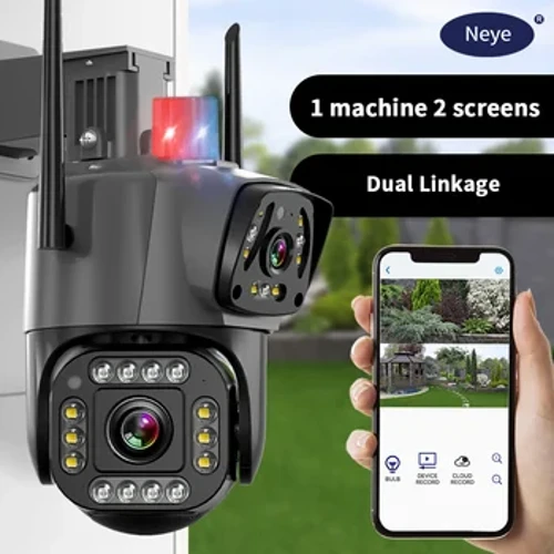 Neye 8MP 4K IP Camera Tremio Tilt WiFi Sgrin Ddeuol Canfod Corff Dynol Awyr Agored Diogelwch dal dŵr Camera Gwyliadwriaeth Fideo