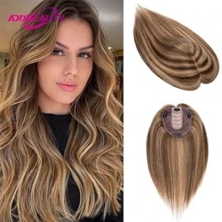 Perruque toupet en dentelle suisse pour femmes, cheveux naturels, Extension de cheveux brésiliens, 3x8, système capillaire en soie, naissance des cheveux naturelle, marron, fabriqué à la Machine