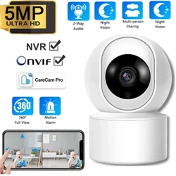5MP WiFi-kameraovervågning To-vejs Voice Intercom Automatisk kropssporing Fuldfarve Nattesyn Indendørs kamera Support Onvif