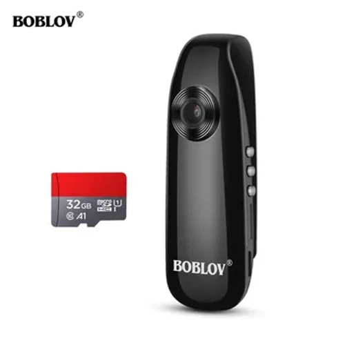 Boblov 007 Mini Camera 1920x108HD Opléisung Digital Camera AVI Video Camera 32GB TF Card Recorder DVR Camera Police Body Cam