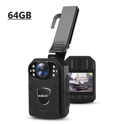 BOBLOV caméra portée par le corps KJ21 64G caméra de Police HD1080P caméra vidéo 170 degrés grand Angle 2 pouces écran sécurité Mini coméscopes