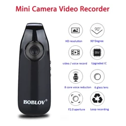 Boblov 007 Mini cameră digitală HD pentru aplicarea legii Cameră cu corp magnetică Cameră video cu detectie de mișcare Instantaneu Înregistrare în buclă