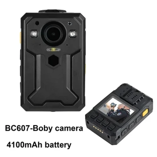 Câmera usada no corpo BC607 HD 1440P 4G WIFI GPS Transmissão ao vivo em tempo real, reconhecimento facial, função de intercomunicação, IP67 à prova d'água