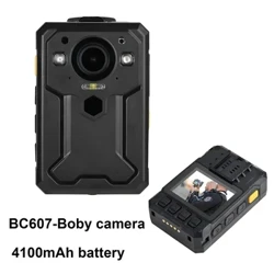 BC607 Op het lichaam gedragen camera HD 1440P 4G WIFI GPS Live-uitzending in realtime, gezichtsherkenning, intercomfunctie, IP67 waterdicht