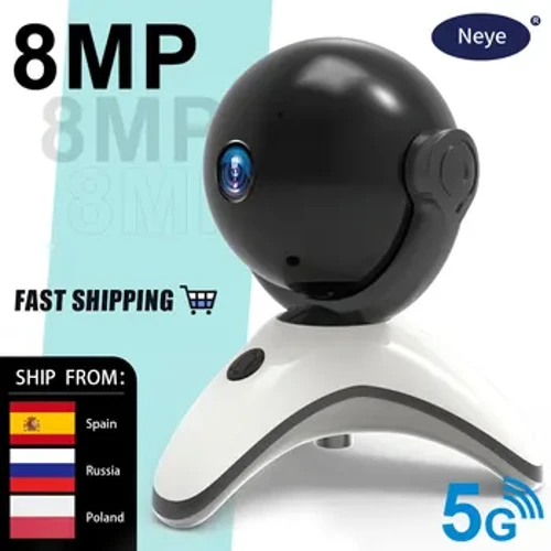 Cameră interioară 8MP 4K 5GWiFi Monitorizare fără fir 360 ° Pan Tilt AI Urmărire automată a corpului uman Detectare Monitor de securitate