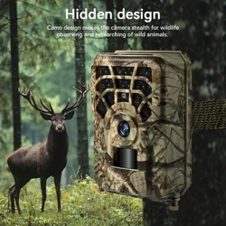 Caméra de traînée 5MP 1080P HD caméra de chasse PIR Vision nocturne infrarouge caméra de traînée extérieure étanche pour l'action de surveillance de la faune