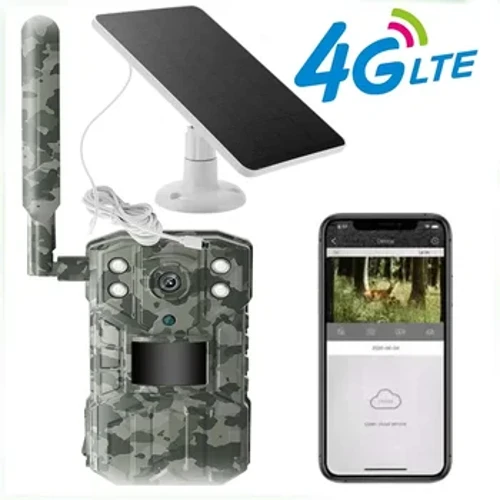 4G Solar Hunting Trail Meapueata 14MP 4g SIM Card e le vai 20M PIR Motion Detection Meapueata olaola ma 30M Night Vision Device